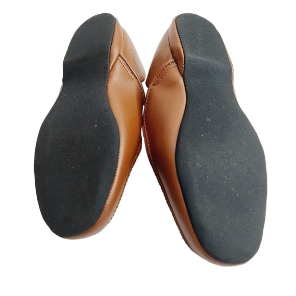 L.B. Evans 9 M Chicopee Slippers Brown Leather Classic Moccasin House Shoe EUC - Picture 5 of 11